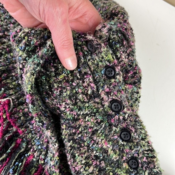 Vintage Spanner Multicolour Slub Knit Sweater with Fringe Neck - Picture 12 of 12